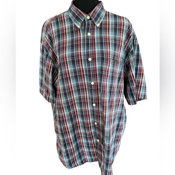 Gap made in India 100% cotton plaid button front shirt, size L. - Picture 1 of 6